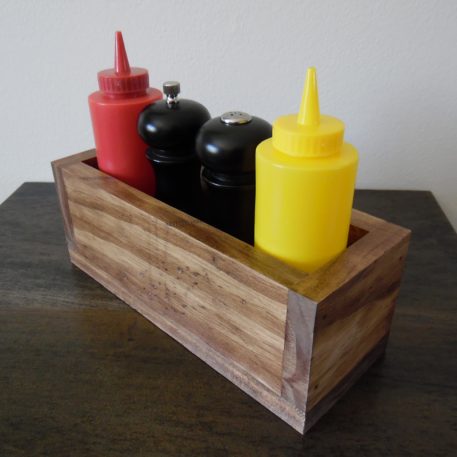 Wood condiment holder/caddy