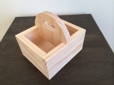 Wooden condiment caddy holder