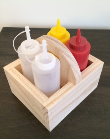 Wood Condiment Caddy Small