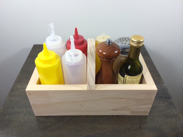 Wooden Condiment Holder  Condiment Caddy For Hospitality