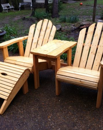 Adirondack Chair set by Furst Woodworks